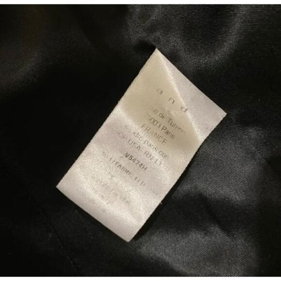 Women’s Sandro Black & Blue Textured Blazer Size 40 – Elegant Evening Jacket - Picture 3 of 6